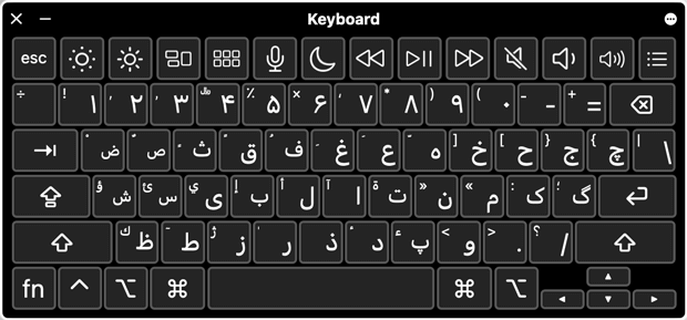 Persian-Farsi Mac Keyboard.
