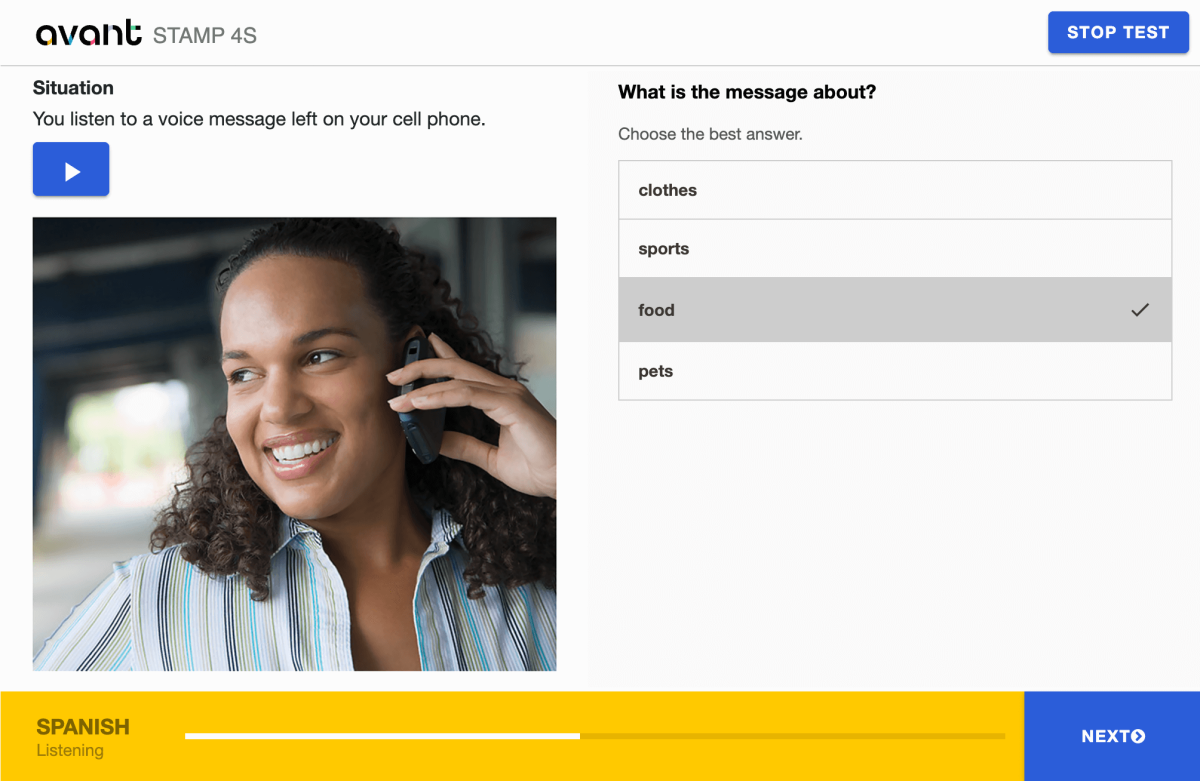 STAMP 4S Listening Section.