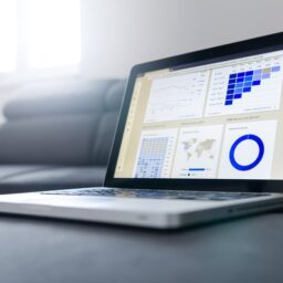 computer showing data charts.
